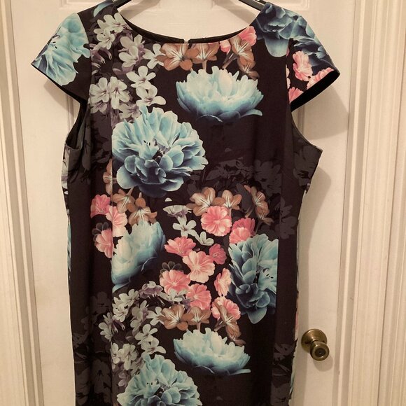 Eliza J Floral Print Cap Sleeve Dress Size 22W - Picture 1 of 4